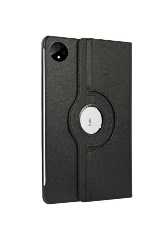 لـ Honor Pad 10 12.1 بوصة 2025 غطاء الحالة ، وقف زاوية متعددة + قوس 360 دوار + غطاء واقي رقيق من الجلد مقاوم للصدمات ، أسود - Image 2